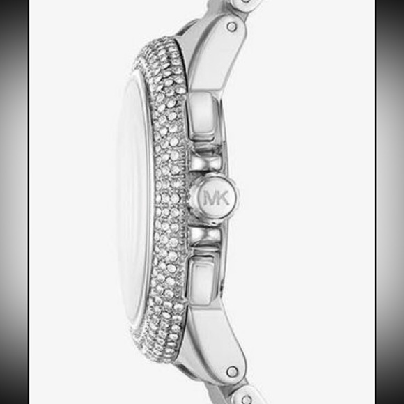 Michael Kors Oversized “Camille” Pavé Silver Tone Watch ** READ DESCRIPTION - Picture 7 of 7